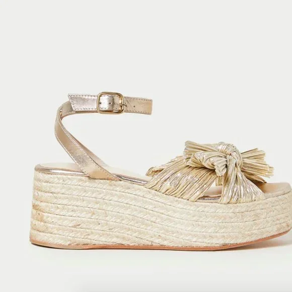 Loeffler Randall Gold Wedges - Picture 4 of 8